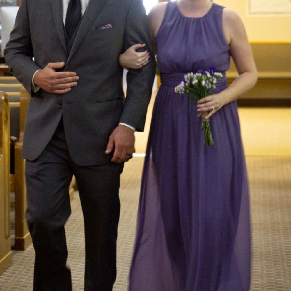 Union Station Floor Length Bridesmaid Dress-Orchid
